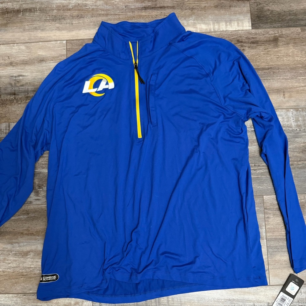 Men’s NFL LA Rams quarter zip pullover size XL